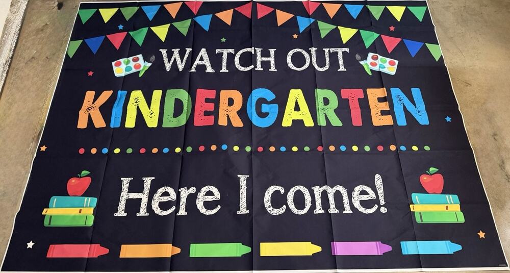 Kindergarten Graduation Back to School Backdrop 7x5ft